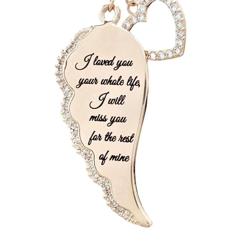 Angel Wings Wings Letter Heart Pendant