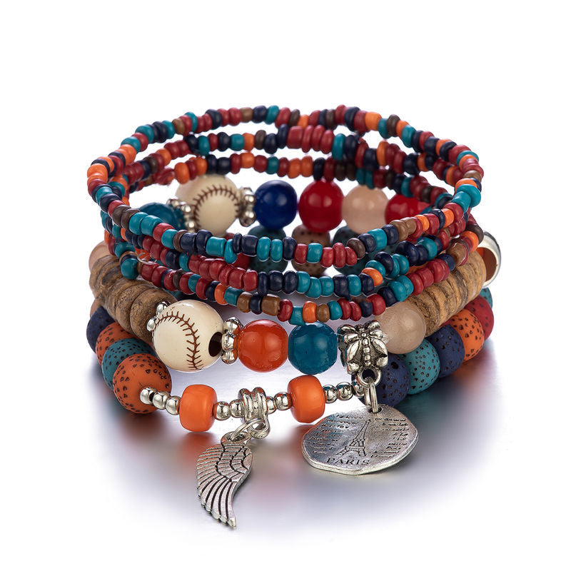 Women's Multi-layer Stretch Rice Beads Bracelets