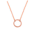 Copper Gilded Necklace Jewelry Clavicle Chain Circle