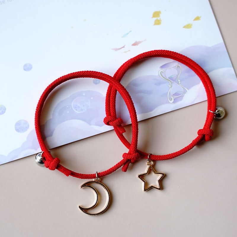 Milan Star Moon Rope Bracelet