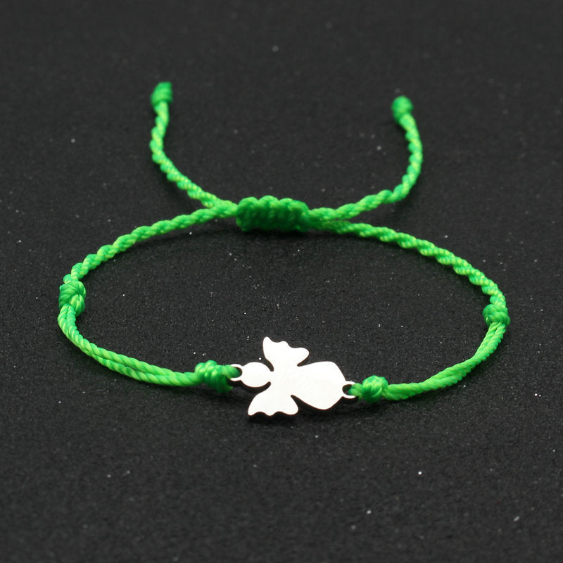 Stainless Steel Little Angel Bracelet Hand Woven Simple Adjustable