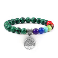 Creative 8mm Beads Tree Of Life Pendant Bracelet