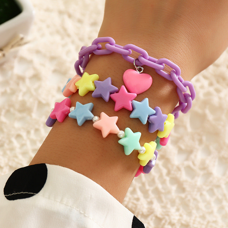 Sweet And Cute Resin Love Hand Decoration Chain