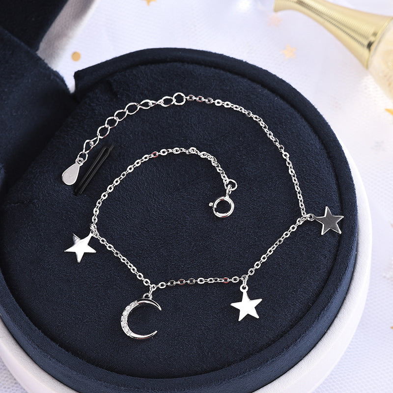 Diamond Star & Moon Temperament Bracelet