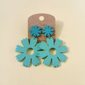 Simple And Beautiful Flowers Exaggerated Acrylic Earrings Personality Candy Color Temperament