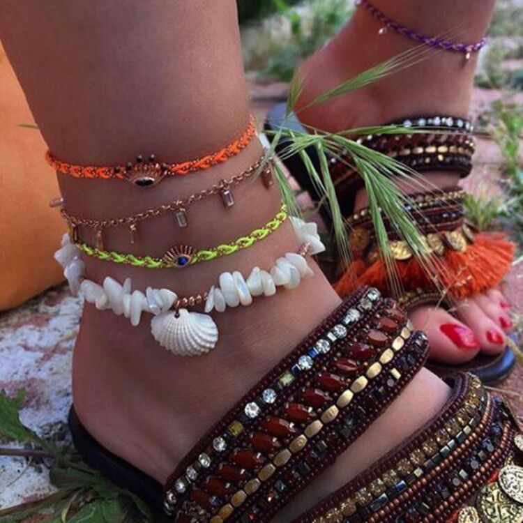 Fashion Small Fish Shell Anklet Set