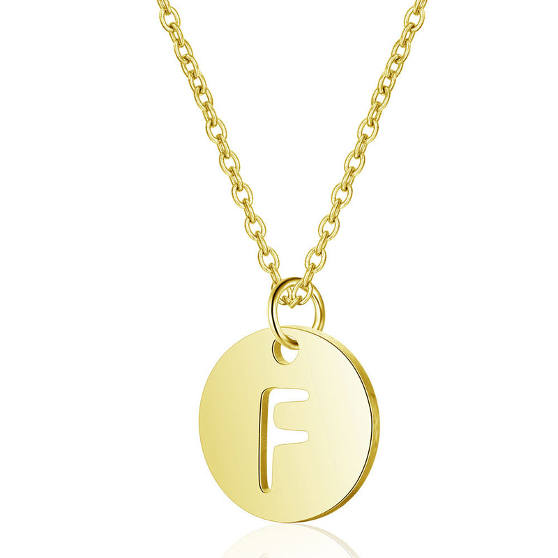 Initial Stylish Stainless Steel Pendant Necklace