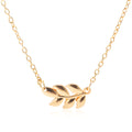 Ladies Leaf Grass Pendant Clavicle Chain