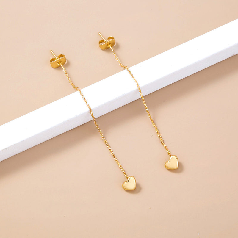 Love Ear Line Korean Style Small  Earrings