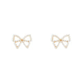 Pearl Bow Small Earrings Simple, Compact, High-end All-match Earrings