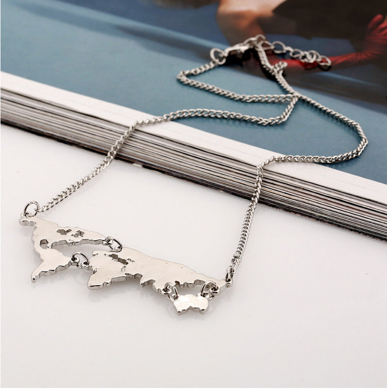 Personality Exaggerated World Combination Pendant Necklace