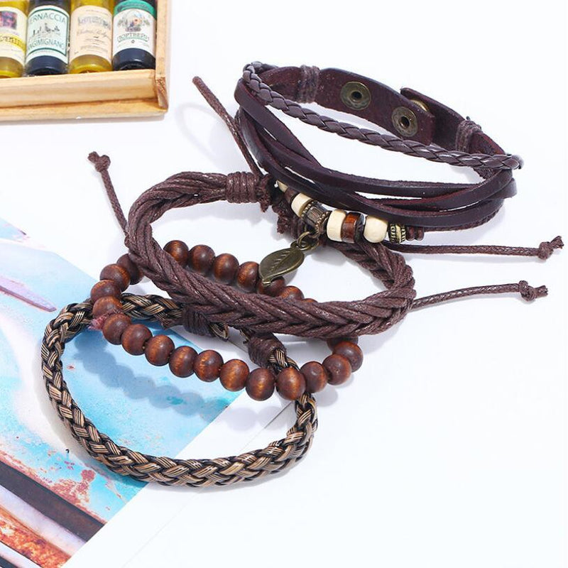 Men's And Women's Retro Personality Multi-layer Bracelet Set