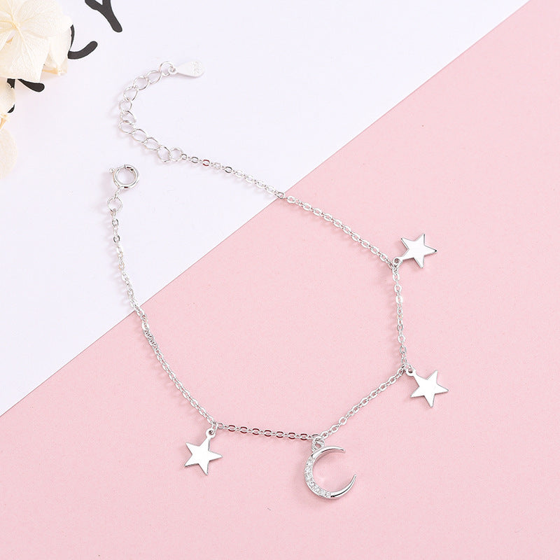 Diamond Star & Moon Temperament Bracelet