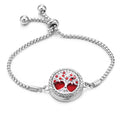 Color Rhinester Tree Of Life Bracelet Stainless Steel Essential Oil Diffuser Case
