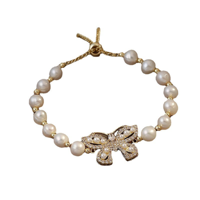 Pearl Bracelet Real Gold Plating Fashion Sweet Bracelet