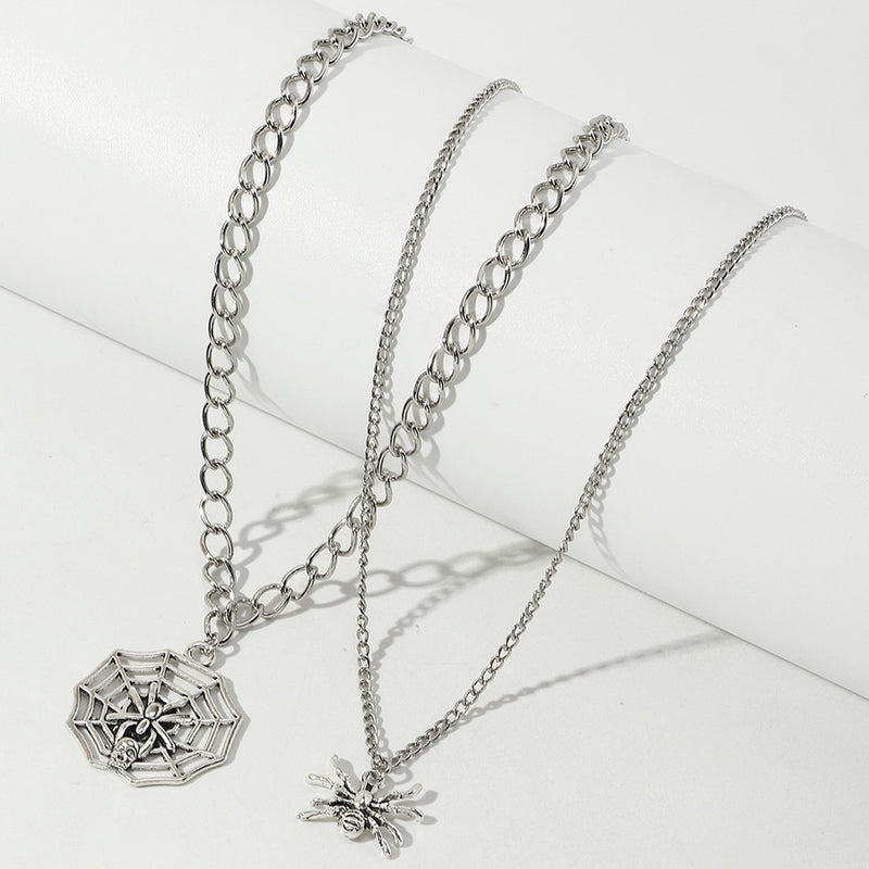 Halloween Multi-layer Spider Hollow Necklace