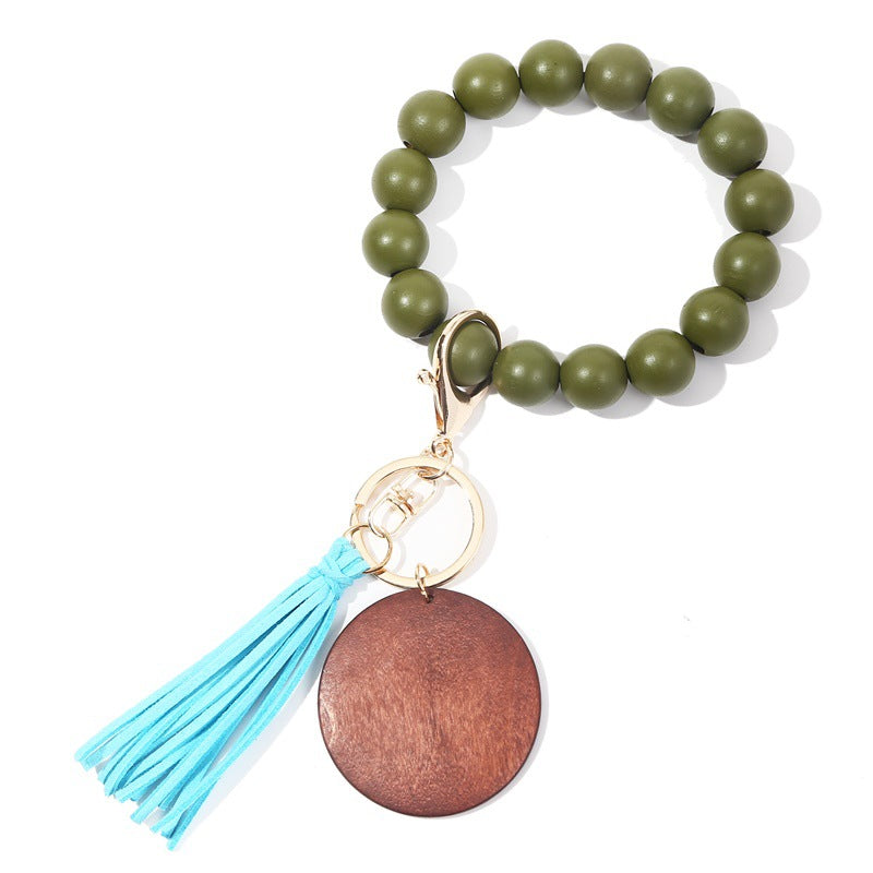 Korea Velvet Tassel Bracelet Keychain DIY