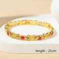 Ladies' Interlocking Gold And Diamond Magnet Bracelet