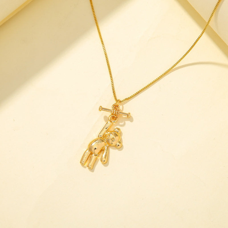 New Style Personality Bear Pendant Fashion Simple Necklace