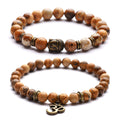 Male And Female Pictorial Stone Buddha Head Bracelet