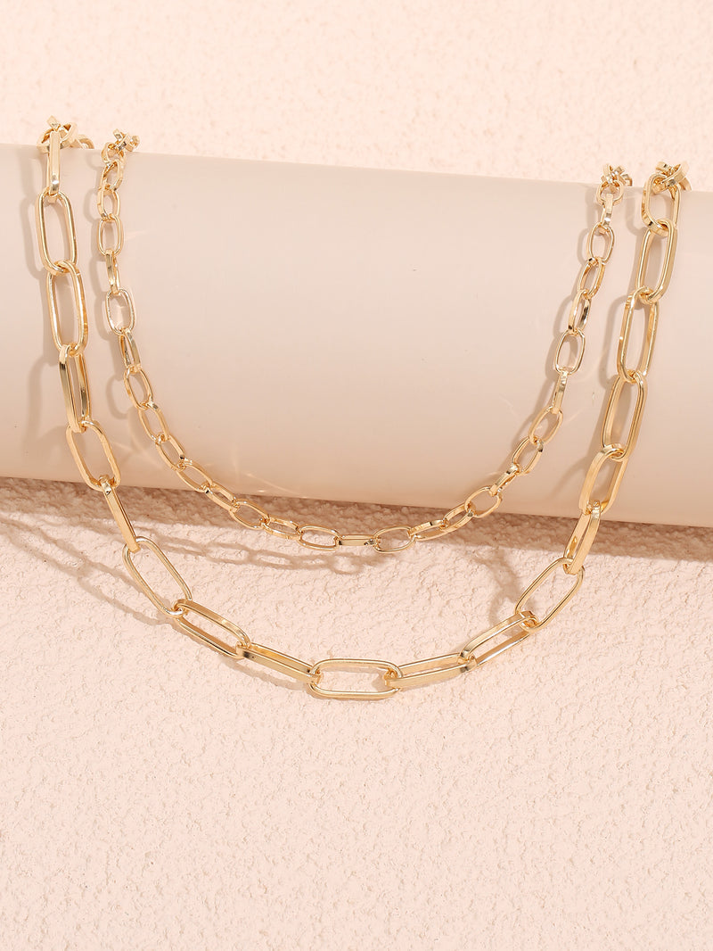 Simple And Fashionable Solid Color Metal Irregular Clavicle Chain