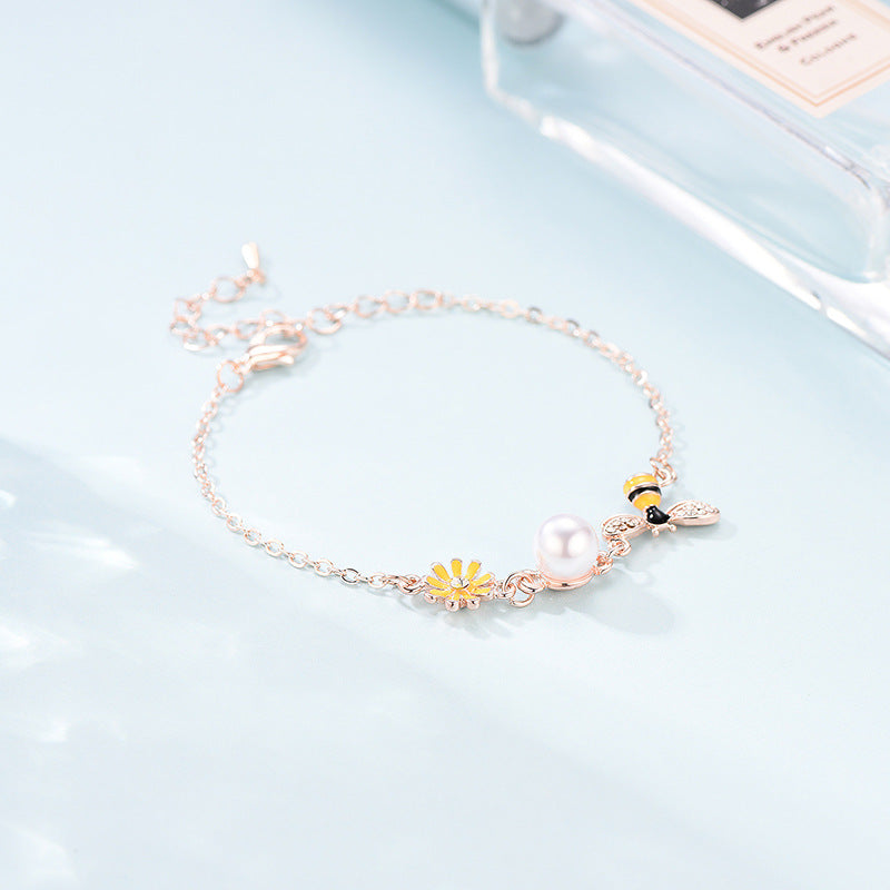 Little Bee Sun Flower Shaped Bracelet Yellow