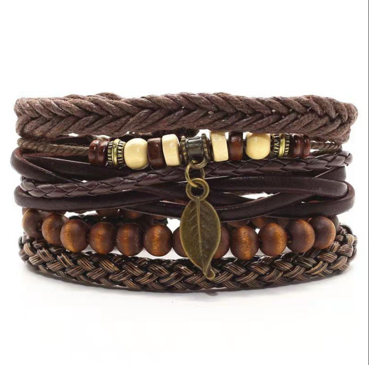Men's Braided Leather Vintage Bracelet