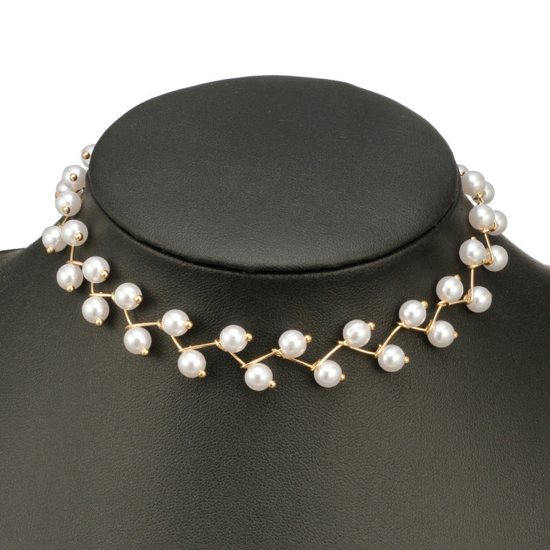 Pearl Collarbone Chain Women's Neck Strap