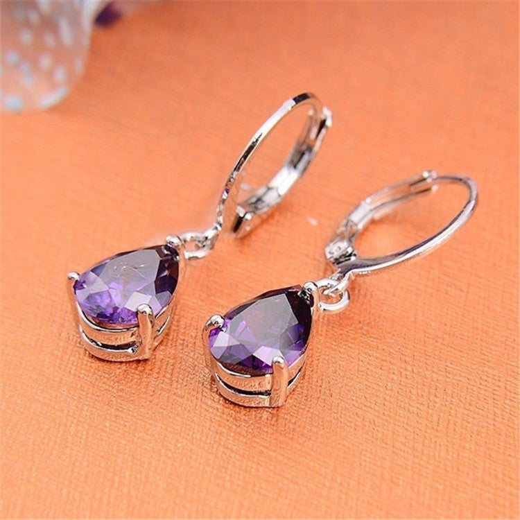 European And American Fashion Inlaid Zircon Earrings