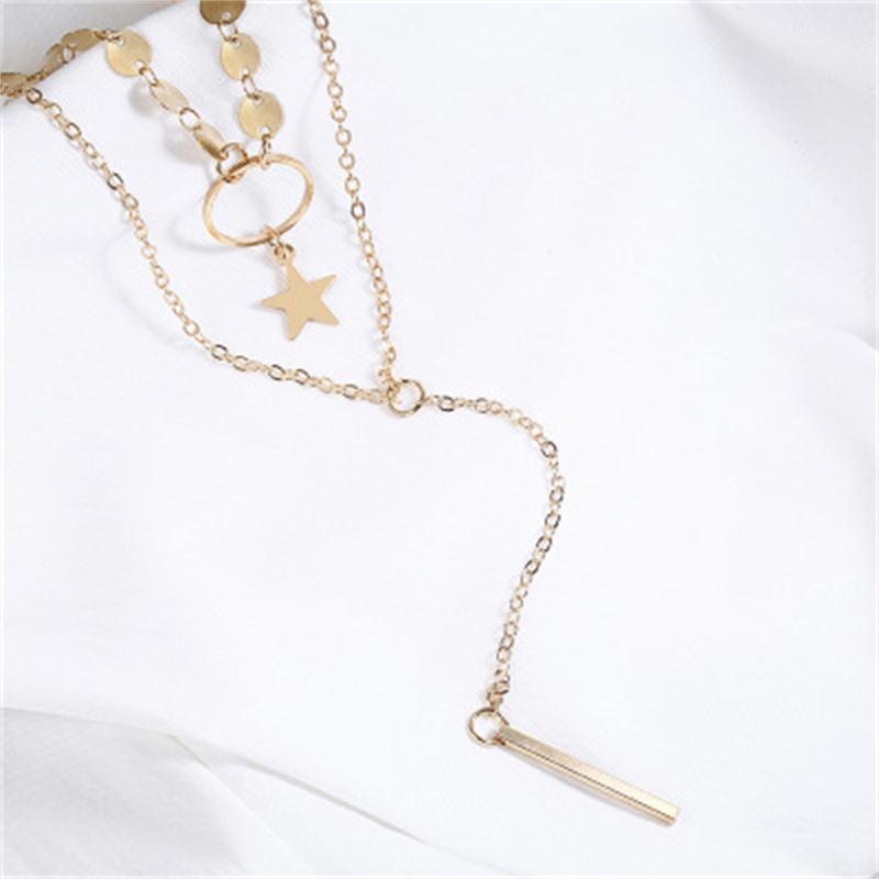 Fashion Star Fringe Pendant Necklace