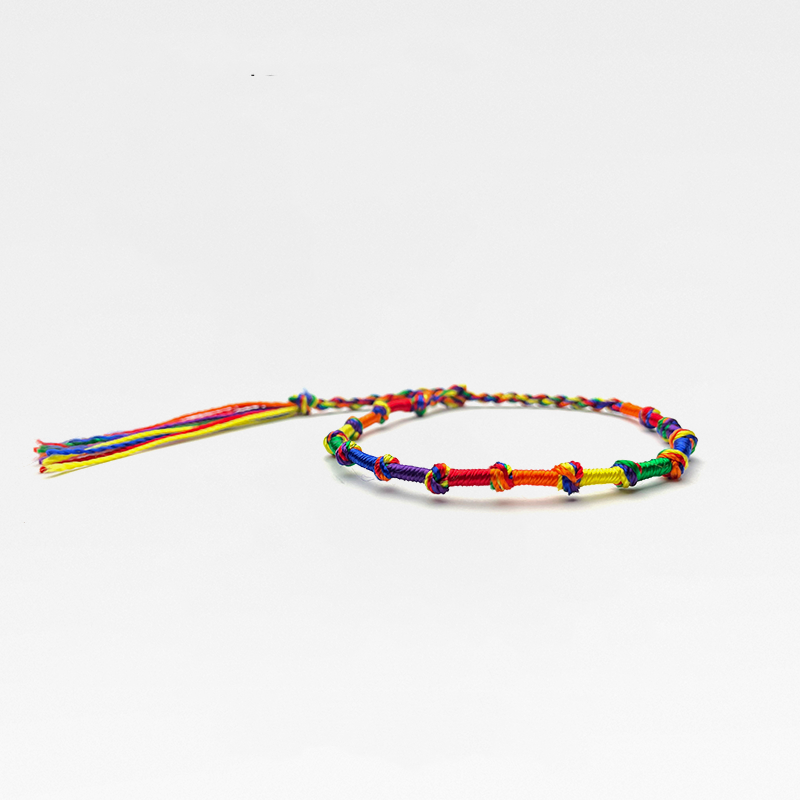 Jewelry Hand-woven Six-color Rainbow Bracelet