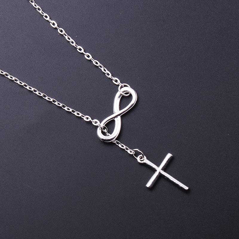 Hollow Cross Clavicle Chain Pendant Personalized Necklace Jewelry