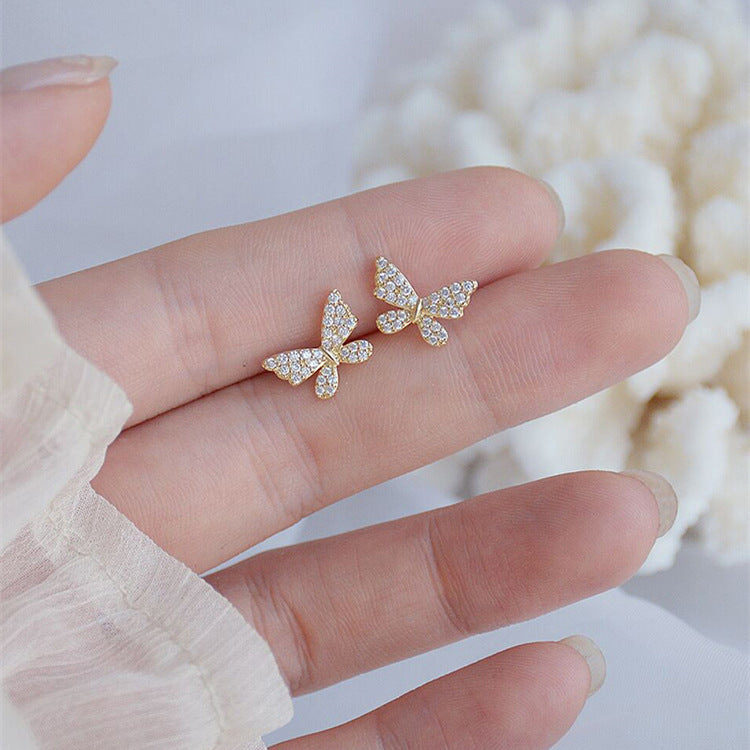 Two-piece Butterfly Ear Bone Clip Earrings One-piece Pearl Chain