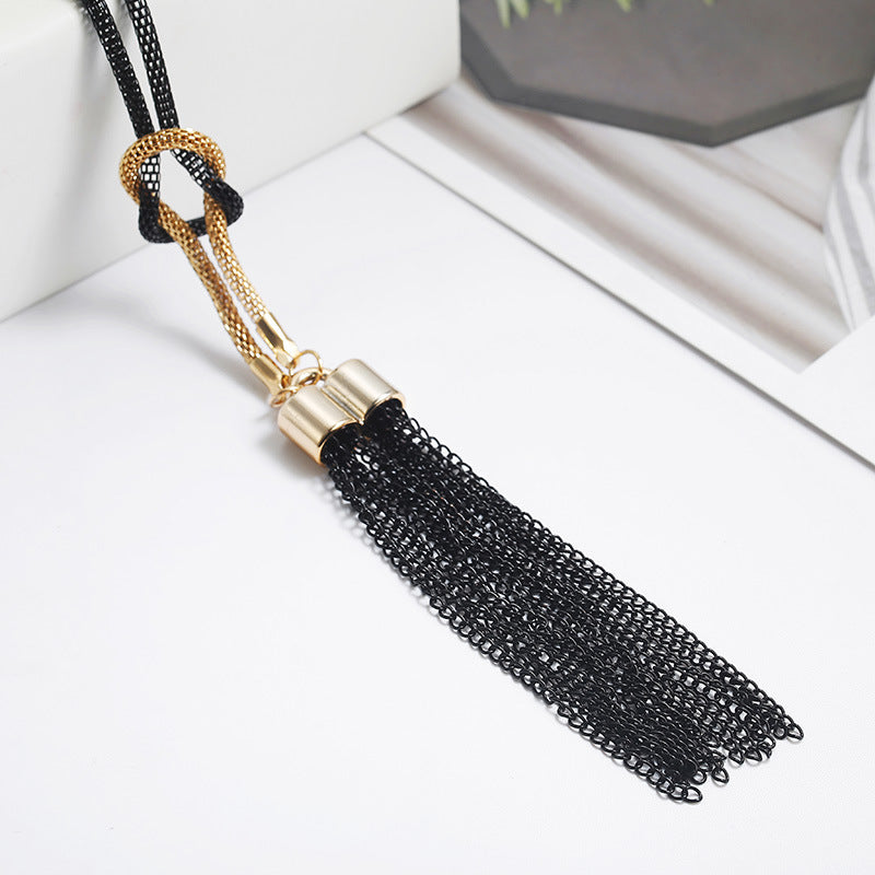 Women's Simple And Fashionable All Match Tassel Long Necklace