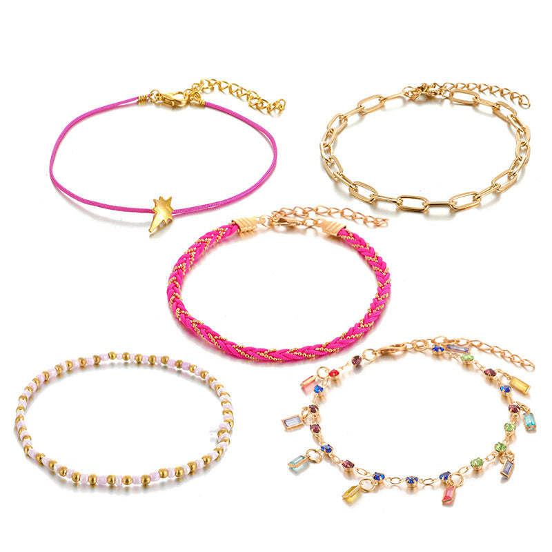 Fashion Small Fish Shell Anklet Set