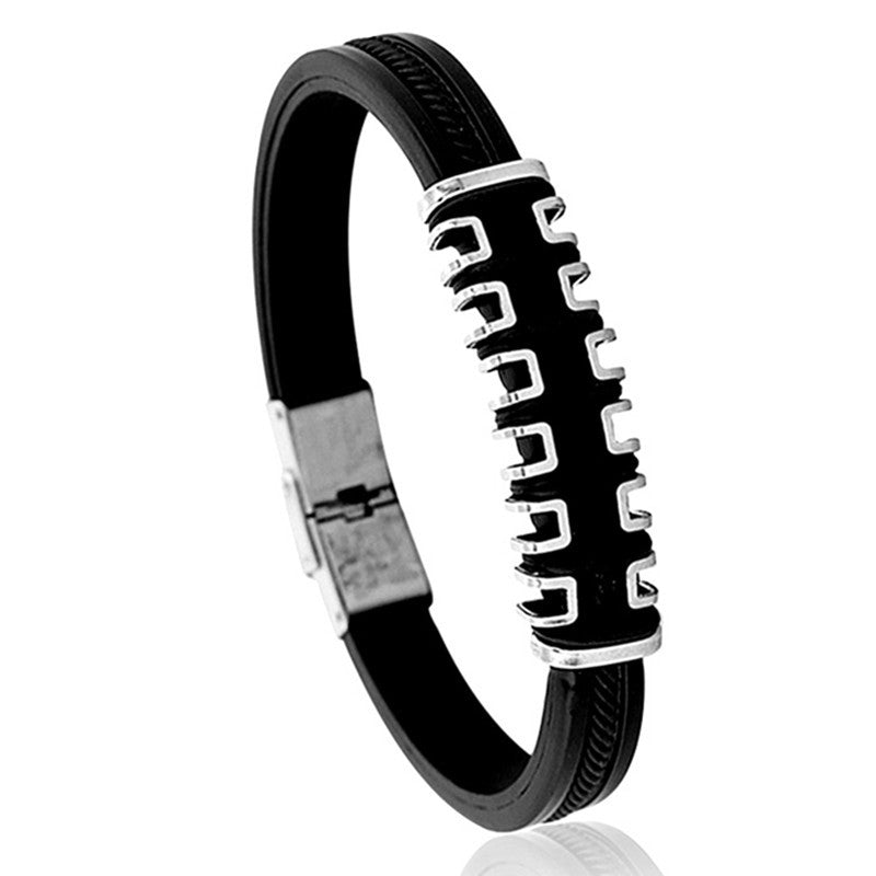 New European And American Personality Men's Silicone Bracelet