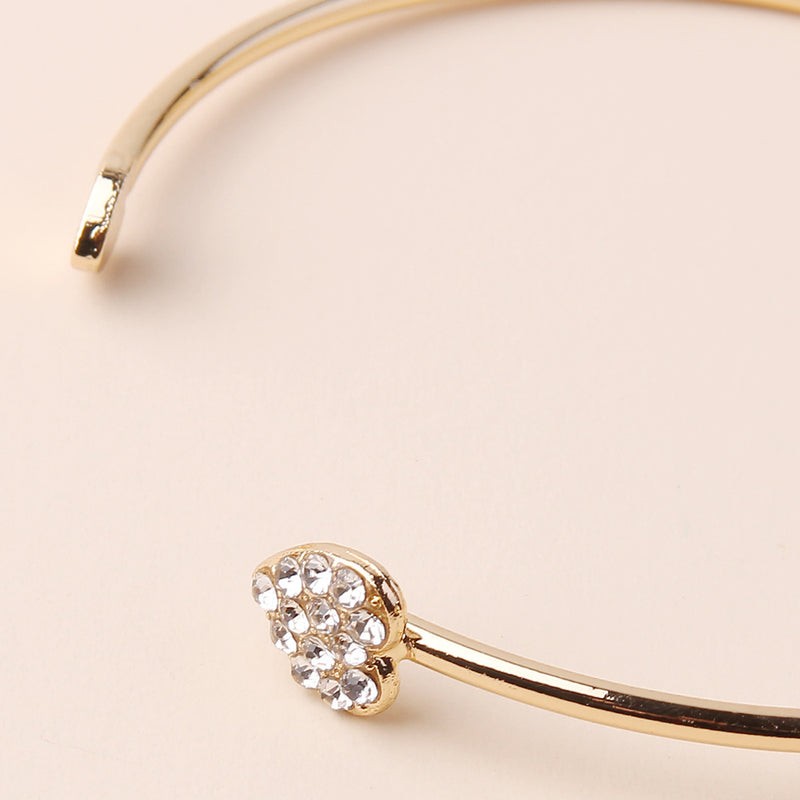 Fashion Simple Heart-Shaped Bracelet Personality Geometric Diamond Hand Jewelry