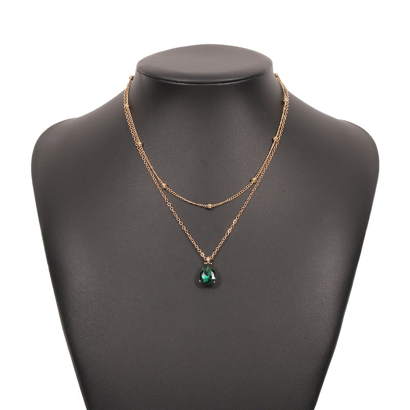 Geometric Simple Retro Double Clavicle Chain