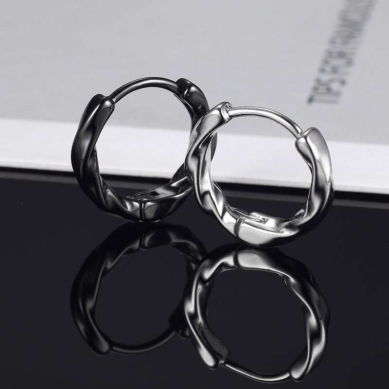 Silver Earrings Men's Trendy Temperament Earrings Single Earrings