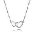 Double Heart Necklace Clavicle Chain Elegant Lady Loves You