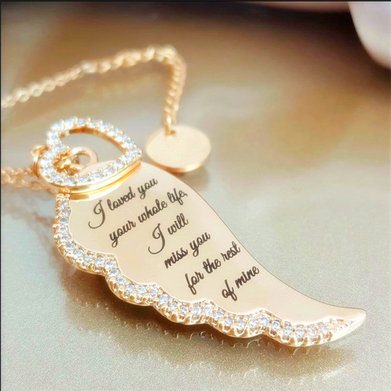 Angel Wings Wings Letter Heart Pendant