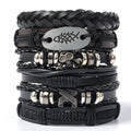 Vintage Men's Leather Bracelet European And American Woven Suit Carrying Strap