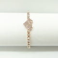 Simple And Popular Full Diamond Couple Elastic Love  Bracelet