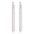 Claw Chain Tassel Imitation Crystal Earrings Ladies Style Temperament