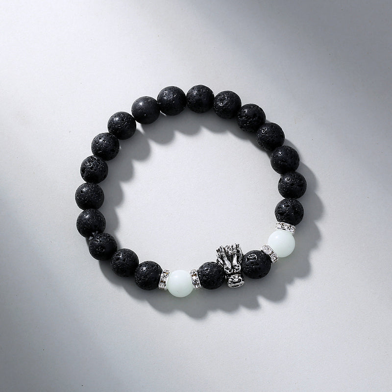 Volcanic Stone Luminous Bead Bracelet