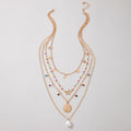 Colorful Rice Beads Star Pearl Pendant Necklace