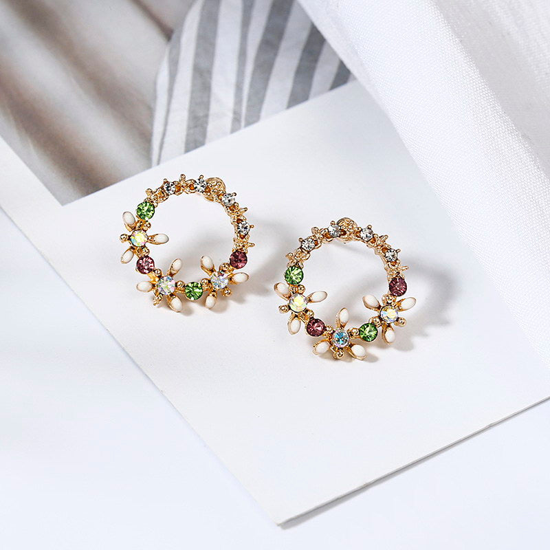 European And American Style Wreath Earrings