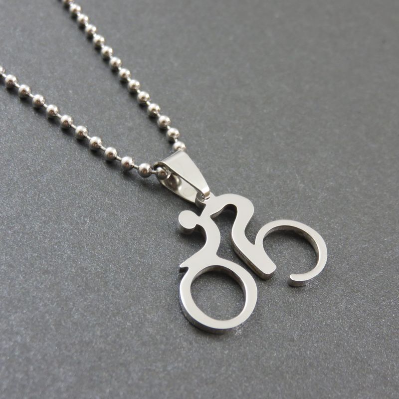 Mountain Bike Necklace Stainless Steel