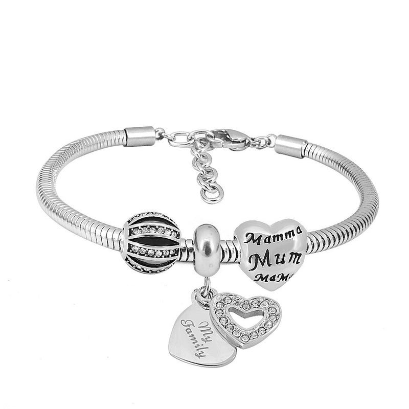 925 Sterling Silver Gift For Mom Bracelet for Women Charms Gifts for Mom