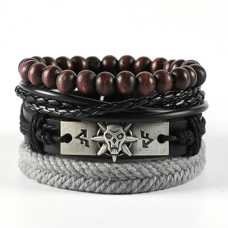 Multi-layer Suit Men's Leather Braided Bracelet